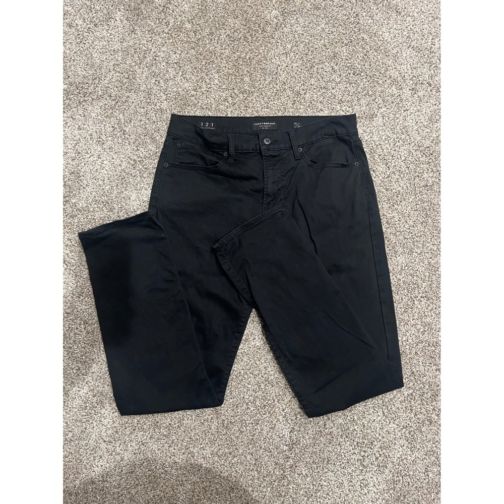 Lucky Brand 121 Slim Straight Mens Jeans Black Size 32x32 Denim Pants